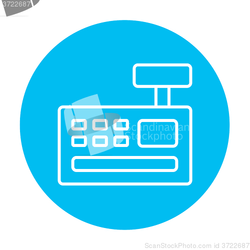 Image of Cash register machine line icon.