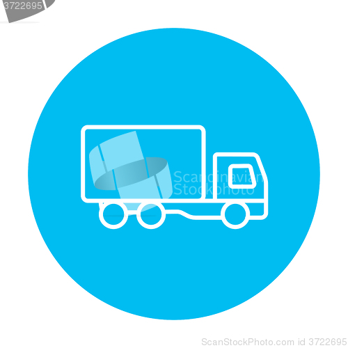 Image of Delivery truck line icon.