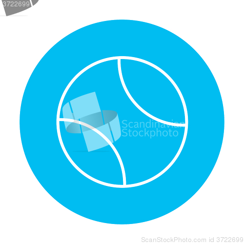 Image of Tennis ball line icon.