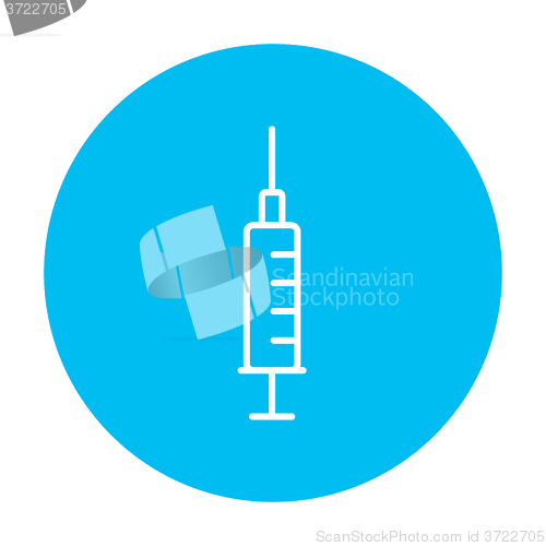 Image of Syringe line icon.