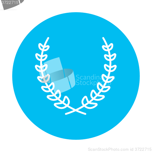 Image of Laurel wreath line icon.