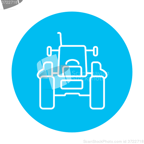 Image of Tractor line icon.