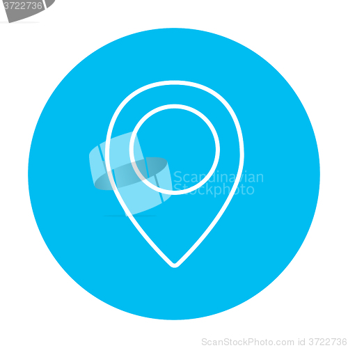 Image of Map pointer line icon.