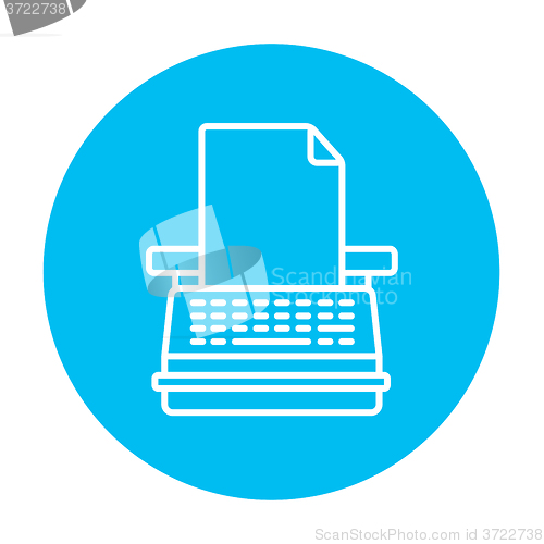 Image of Typewriter line icon.