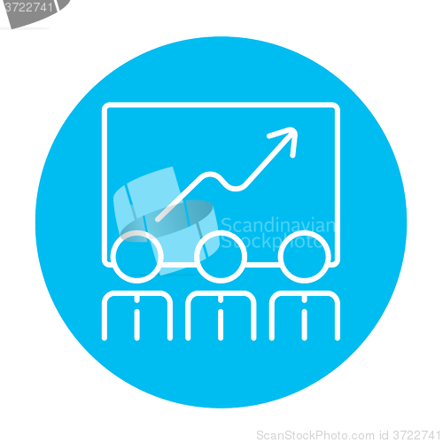 Image of Business growth line icon.