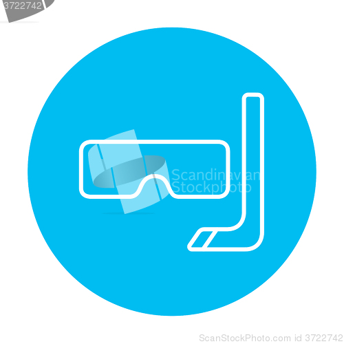 Image of Mask and snorkel line icon.