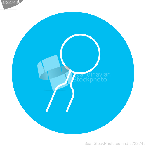 Image of Dental mirror line icon.