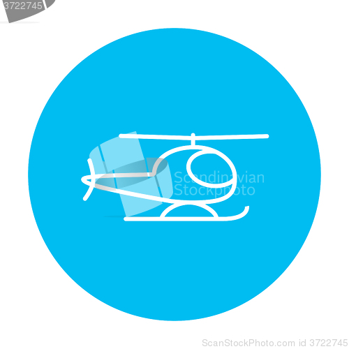 Image of Helicopter line icon.