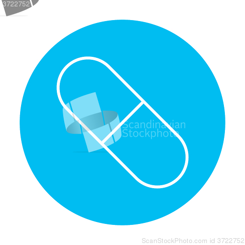 Image of Capsule pill line icon.