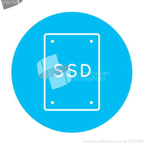 Image of Solid state drive line icon.