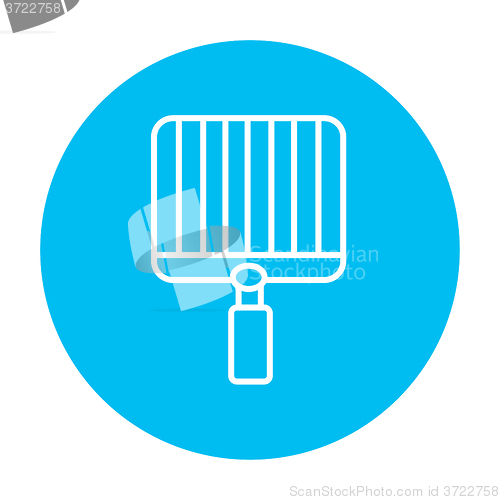 Image of Empty barbecue grill grate line icon.