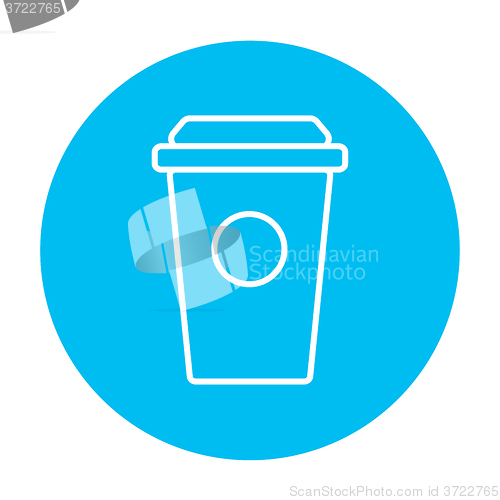 Image of Disposable cup line icon.