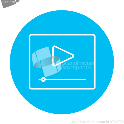 Image of Video player line icon.