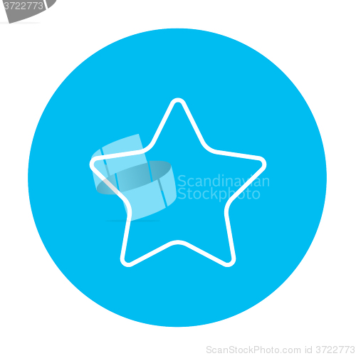 Image of Rating star line icon.