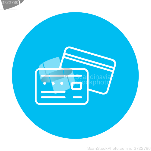 Image of Credit card line icon.