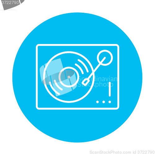 Image of Turntable line icon.