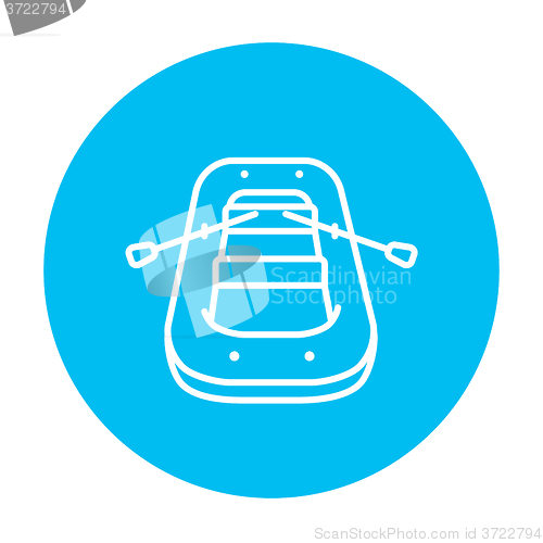 Image of Inflatable boat line icon.