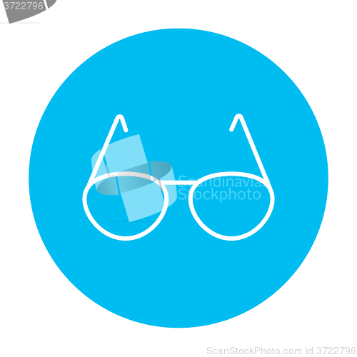 Image of Eyeglasses line icon.