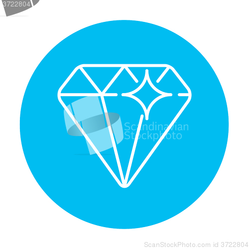 Image of Diamond line icon.