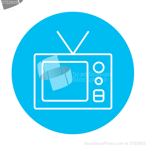 Image of Retro television line icon.