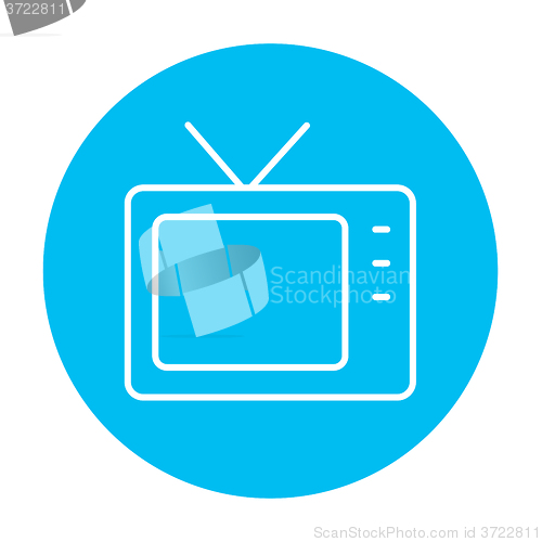 Image of Retro television line icon.