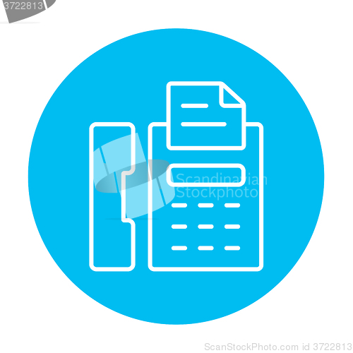 Image of Fax machine line icon.