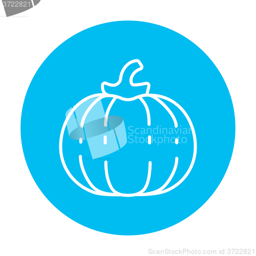 Image of Pumpkin line icon.