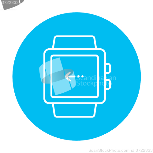 Image of Smartwatch line icon.