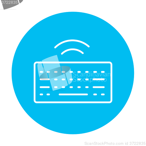 Image of Wireless keyboard line icon.
