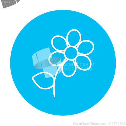 Image of Flower line icon.