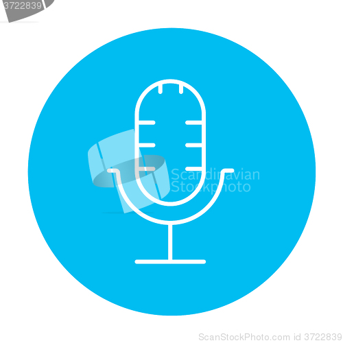 Image of Retro microphone line icon.