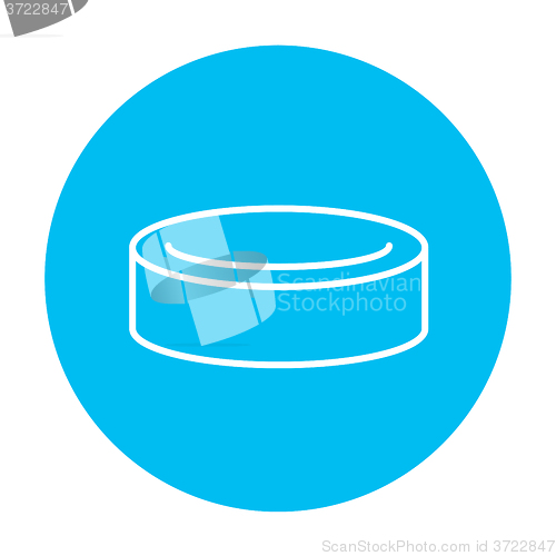 Image of Hockey puck line icon.