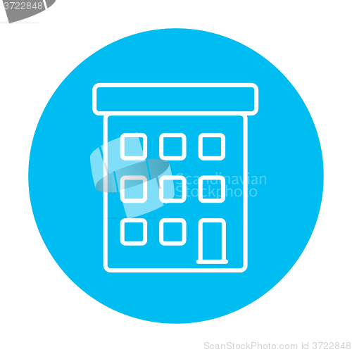 Image of Condominium building line icon.