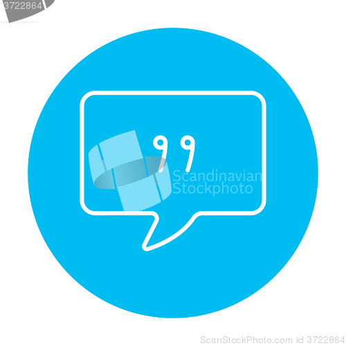 Image of Speech square line icon.