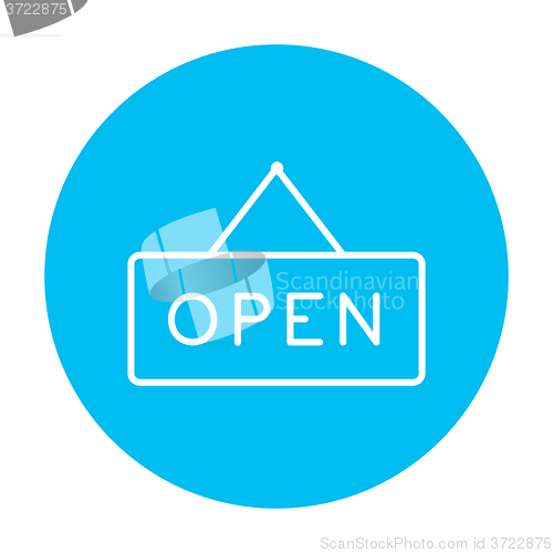 Image of Open sign line icon.