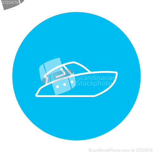 Image of Speedboat line icon.