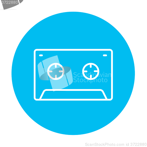 Image of Cassette tape line icon.