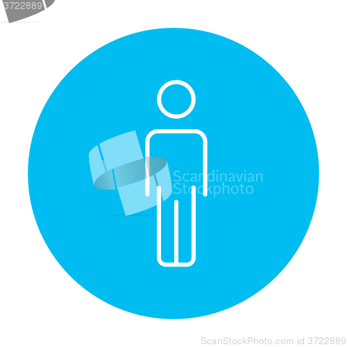 Image of Businessman standing line icon.