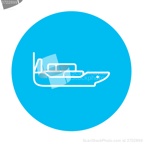 Image of Cargo container ship line icon.