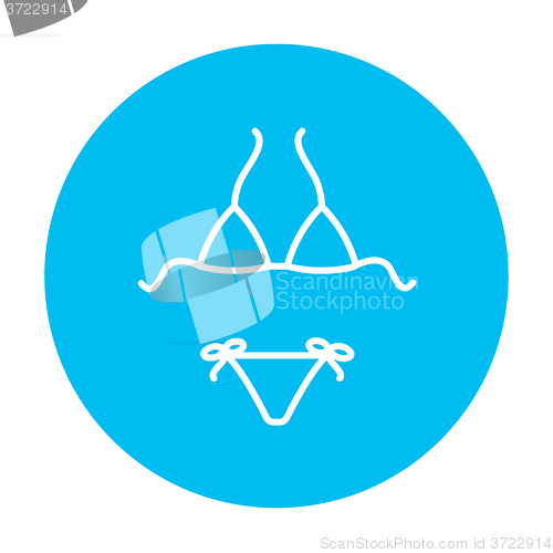 Image of Swimsuit for women line icon.