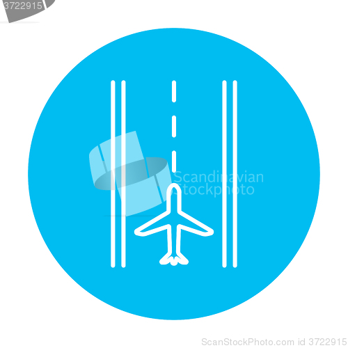 Image of Airport runway line icon.