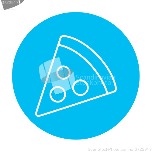 Image of Pizza slice line icon.