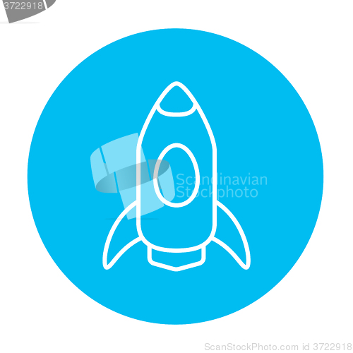 Image of Rocket line icon.