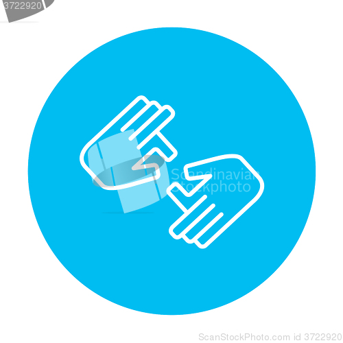 Image of Finger language line icon.