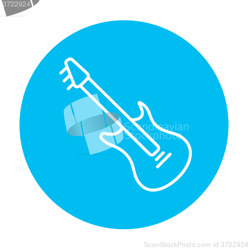 Image of Electric guitar line icon.