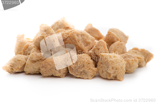 Image of Soya chunks on white