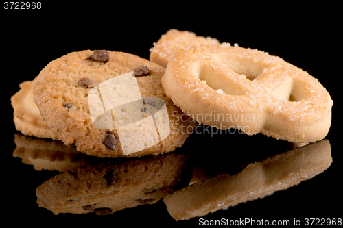 Image of Butter cookies on black