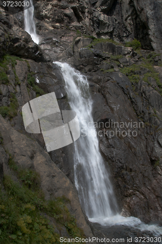 Image of Mountain waterall and river