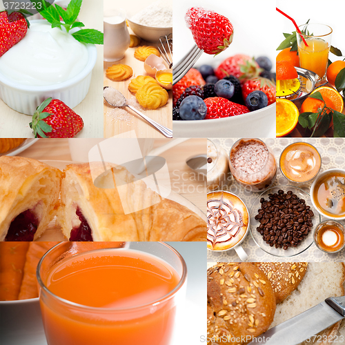 Image of ealthy vegetarian breakfast collage