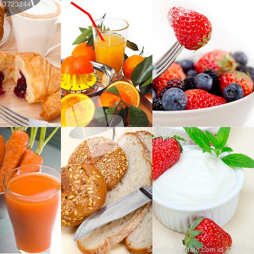 Image of ealthy vegetarian breakfast collage